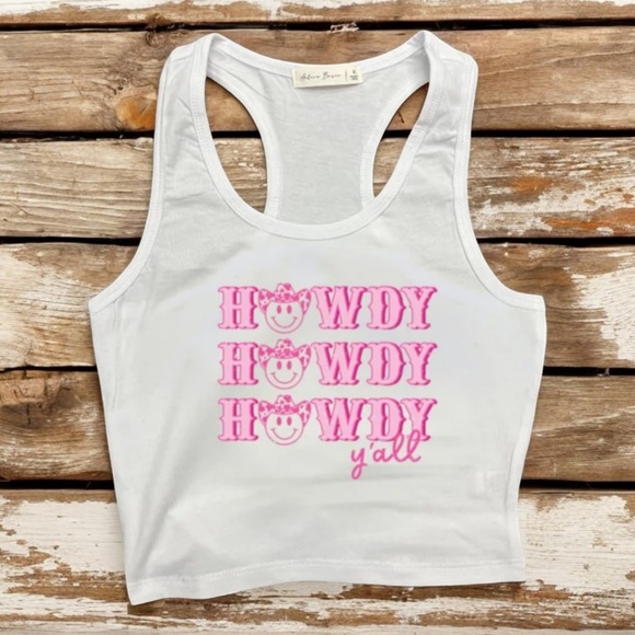 Howdy Y'all Crop Tank - Picture 1 of 1